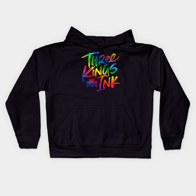 Three Kings Ink Pride Logo Kids Hoodie by Kate Stacy